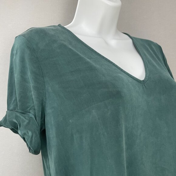 Anthropologie Dolan Tunic Dress Green Short Sleeve Soft Shift XSP‎ XS Petite - Picture 10 of 11